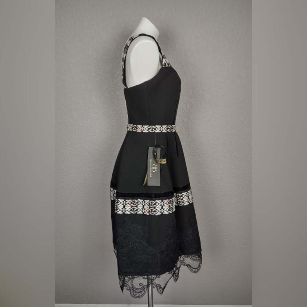Bronx and Banco Ethnos Ruffle Black Sleeveless Dress Size 6 / Medium - Picture 3 of 16